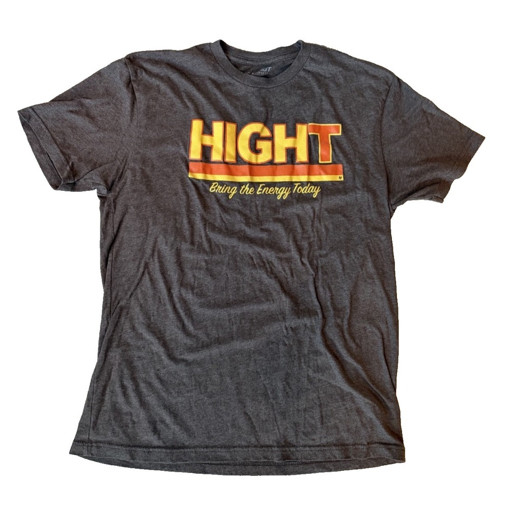 Hight High T Bring the Energy Gray/Brown T-Shirt Men's Sz L